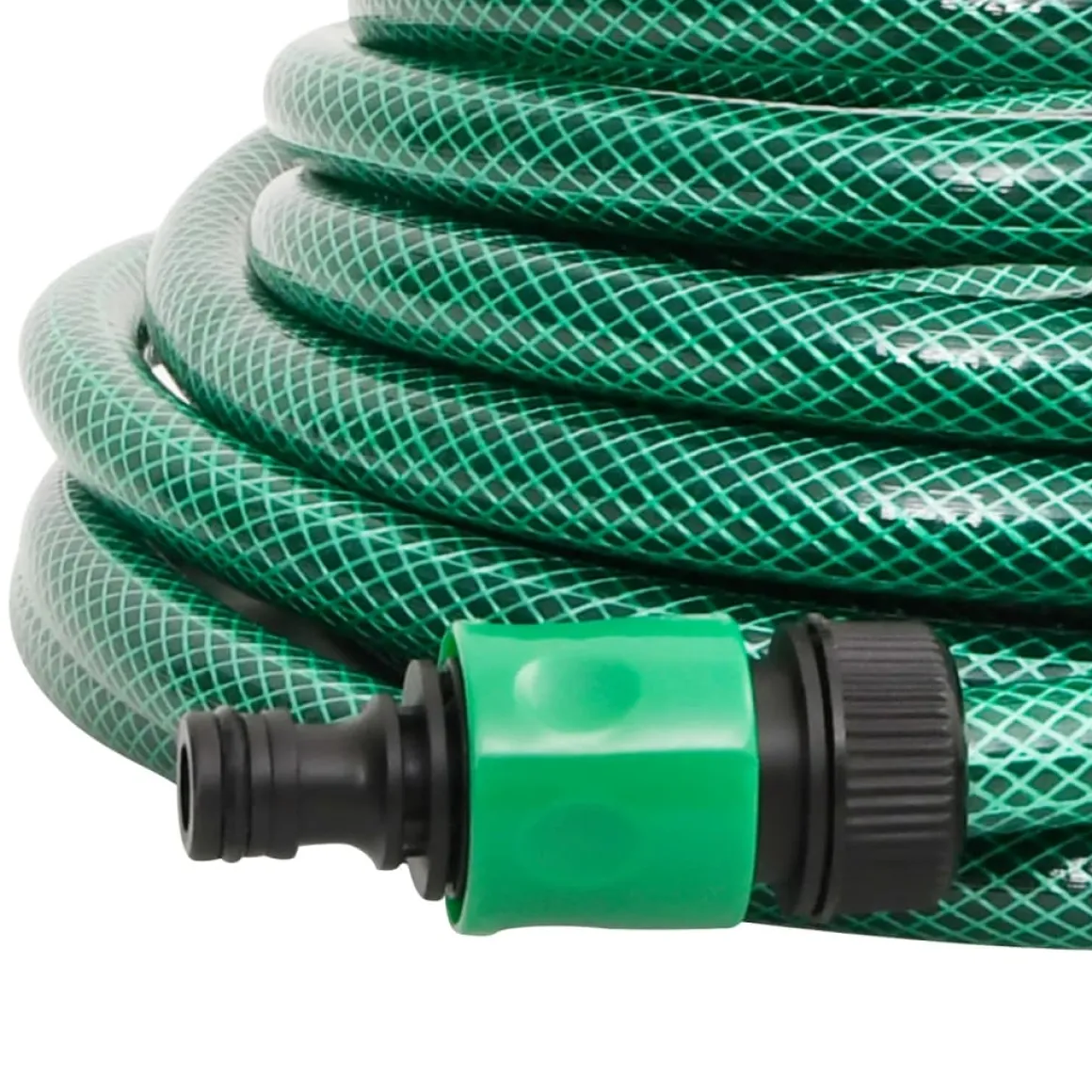 Manguera de exterior PVC con acopladores verde 50m