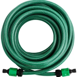 Manguera de exterior PVC con acopladores verde 30m