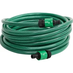 Manguera de exterior PVC con acopladores verde 10m