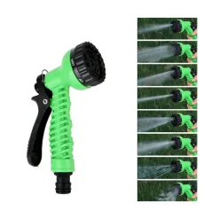 Manguera extensible con pistola 7 posiciones verde 5-15 m