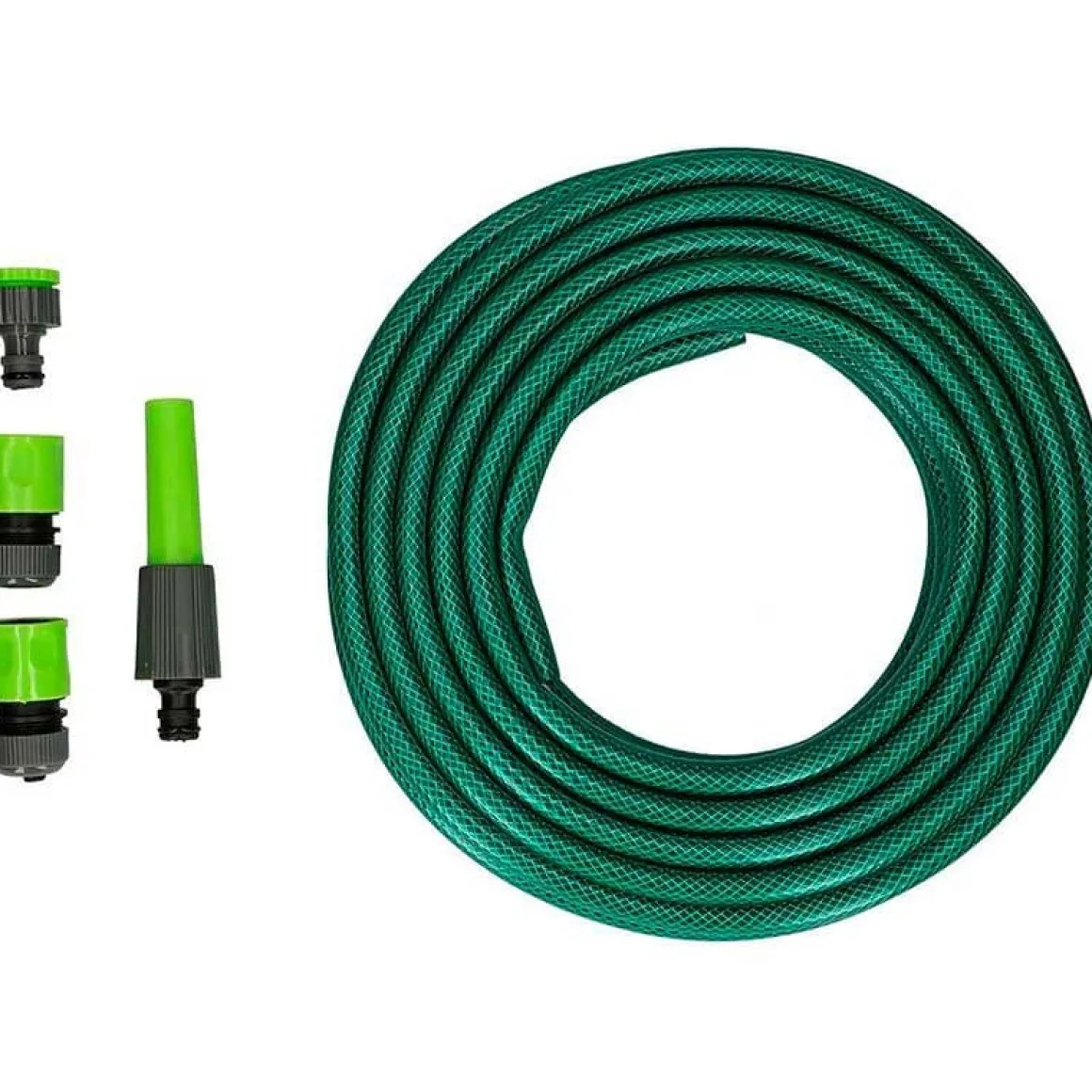 Manguera Kinzo con 4 adaptadores verde 15 m