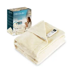 Manta eléctrica Cecotec HeatConfort Calma Frannel 10 temperaturas beige