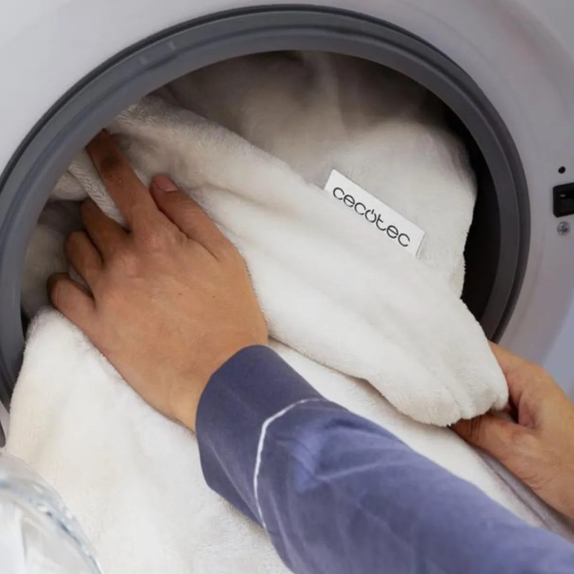 Manta eléctrica Cecotec HeatConfort Calma Frannel 10 temperaturas beige