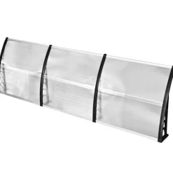 Marquesina puertas/ ventanas/ terrazas policarbonato 5 mm 90x295x25 cm