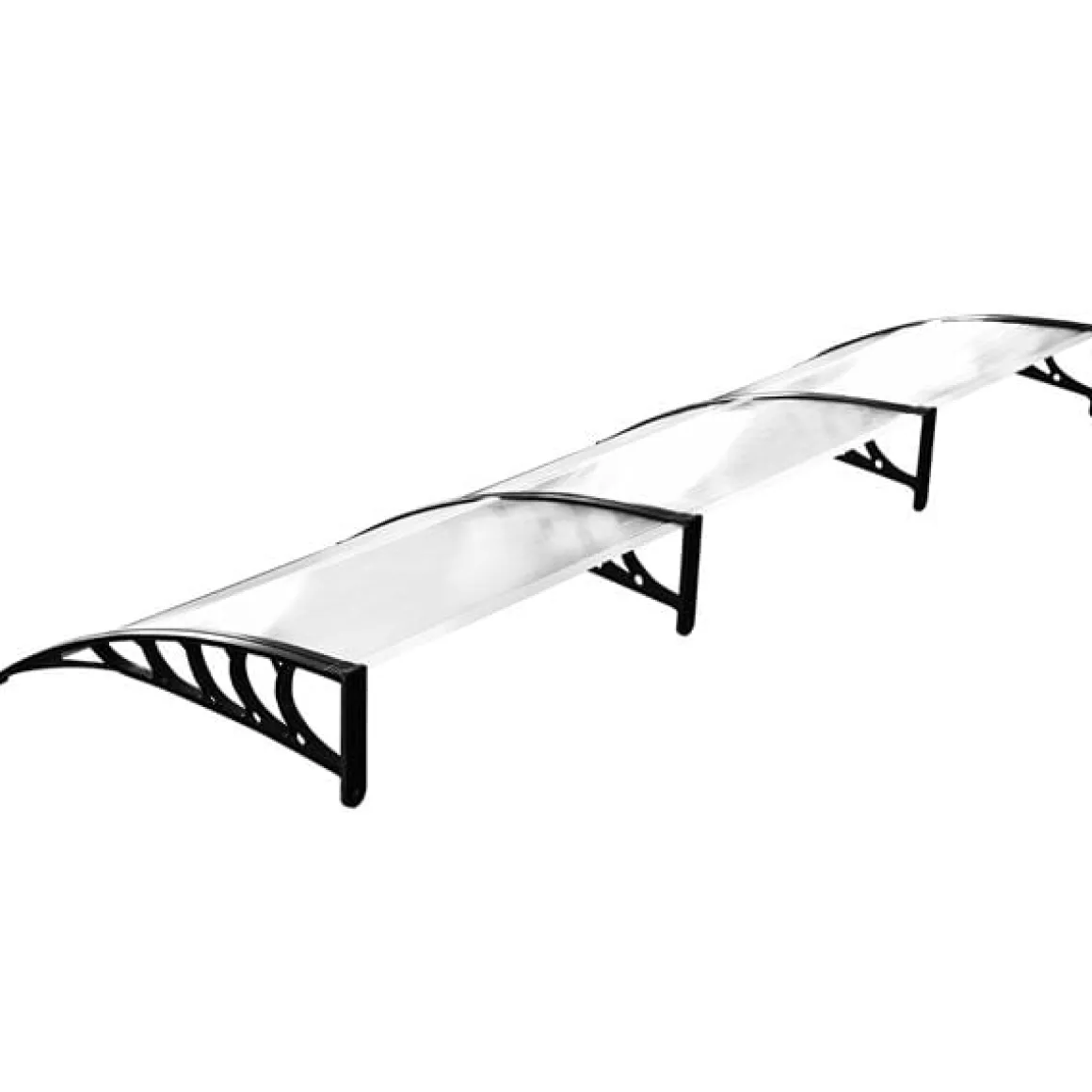 Marquesina puertas/ ventanas/ terrazas policarbonato 5 mm 90x295x25 cm