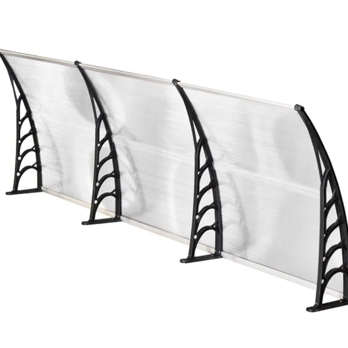 Marquesina puertas/ ventanas/ terrazas policarbonato 5 mm 90x295x25 cm