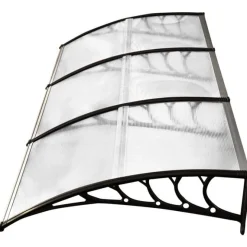 Marquesina puertas/ ventanas/ terrazas policarbonato 5 mm 90x295x25 cm