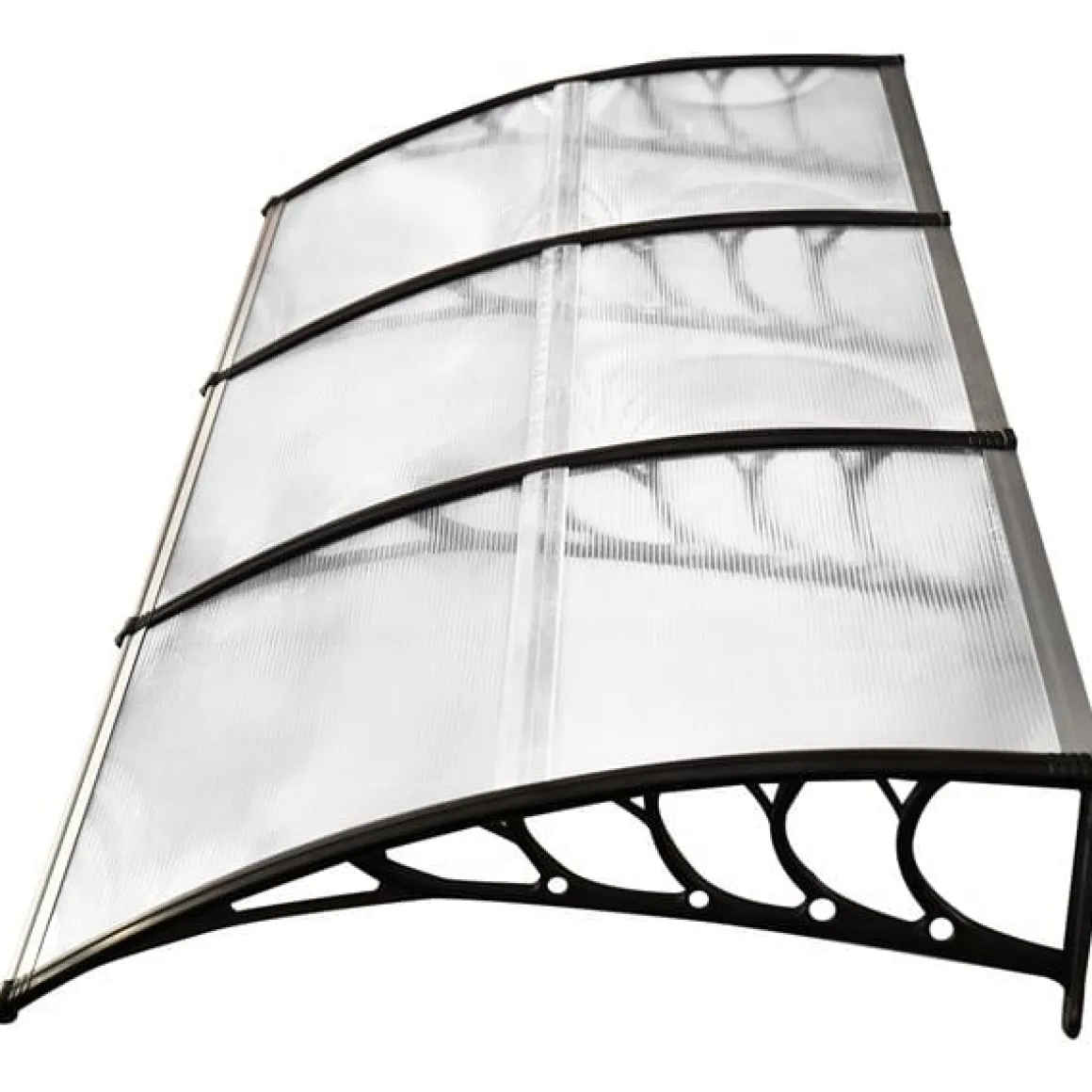 Marquesina puertas/ ventanas/ terrazas policarbonato 5 mm 90x295x25 cm