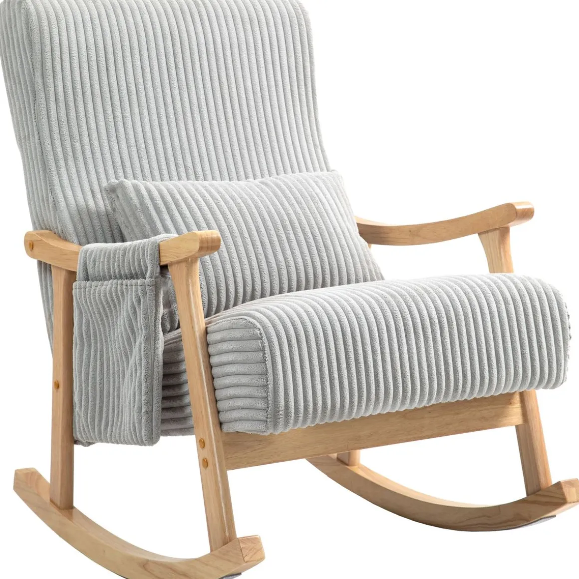Mecedora Panna Homcom con reposabrazos gris 98x65x90 cm