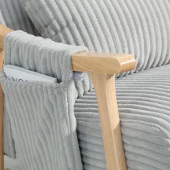Mecedora Panna Homcom con reposabrazos gris 98x65x90 cm