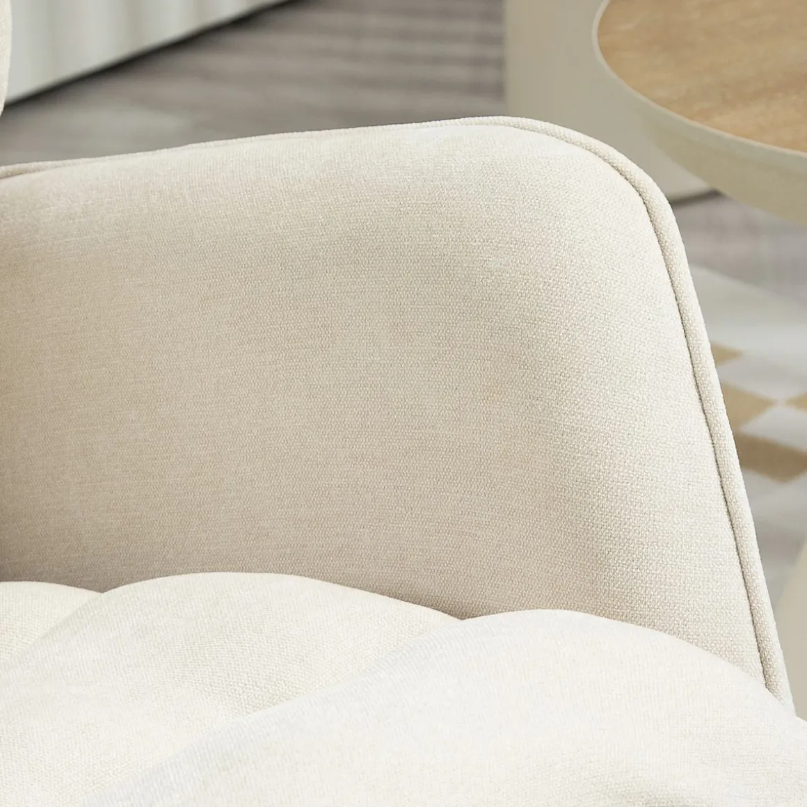 Mecedora Salmo Homcom con respaldo alto beige 97x71x98,5 cm