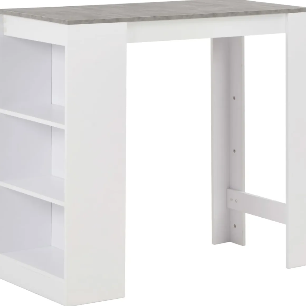 Mesa alta de cocina Acra con estantería 103x110x50 cm