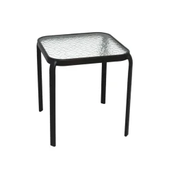 Mesa auxiliar de acero negro 45x40x40 cm
