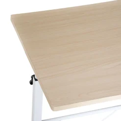 Mesa auxiliar Fhun Homcom altura regulable blanco 68-78x60x40 cm