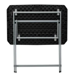 Mesa auxiliar Lifetime plegable forma rectangular negro 66x75x50,5 cm