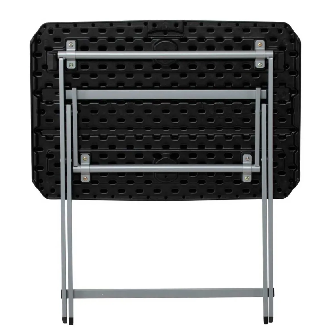 Mesa auxiliar Lifetime plegable forma rectangular negro 66x75x50,5 cm