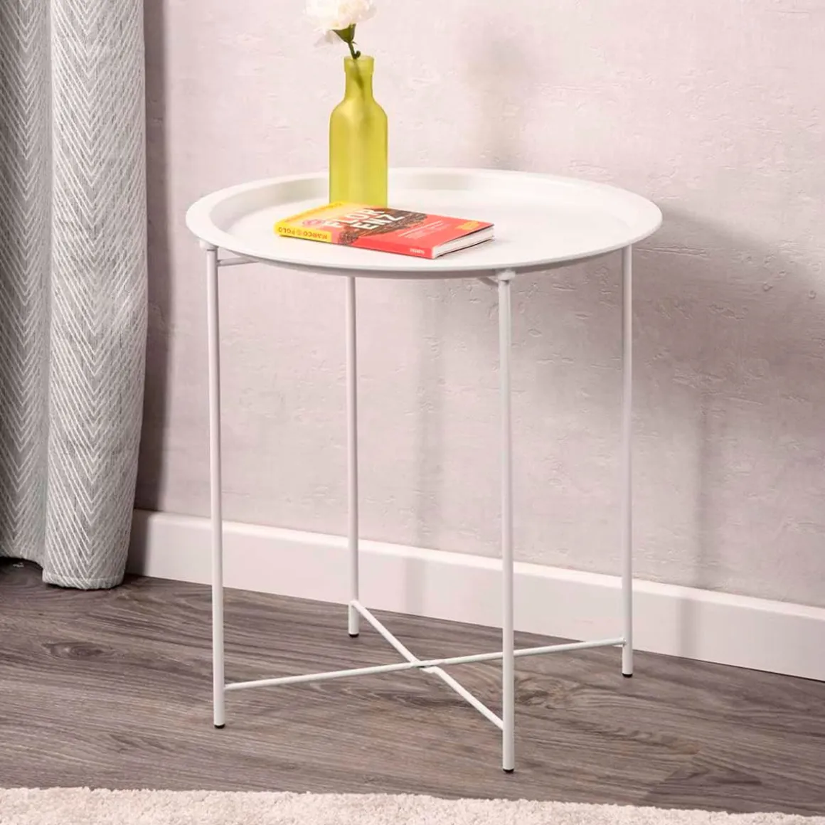 Mesa auxiliar MOA Vinthera acero Ø46,8x50,2 cm
