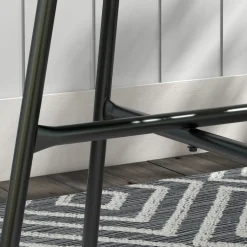 Mesa auxiliar Mokh Outsunny encimera vidrio Ø50x50 cm