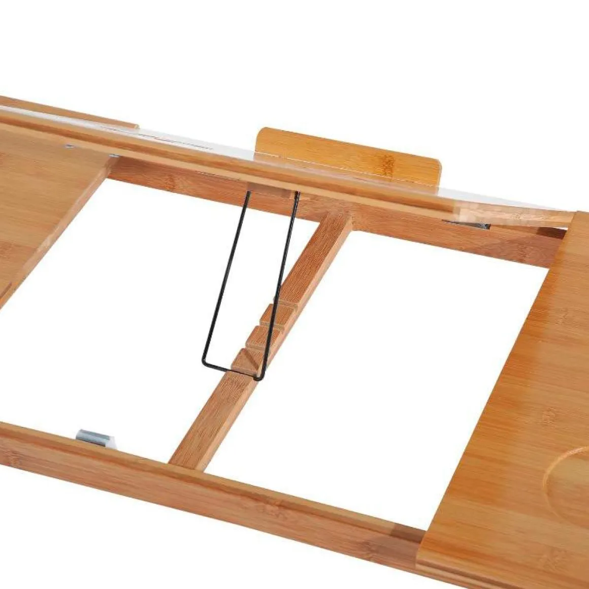Mesa auxiliar para ordenador Homcom bambú natural 22-30x72x35 cm