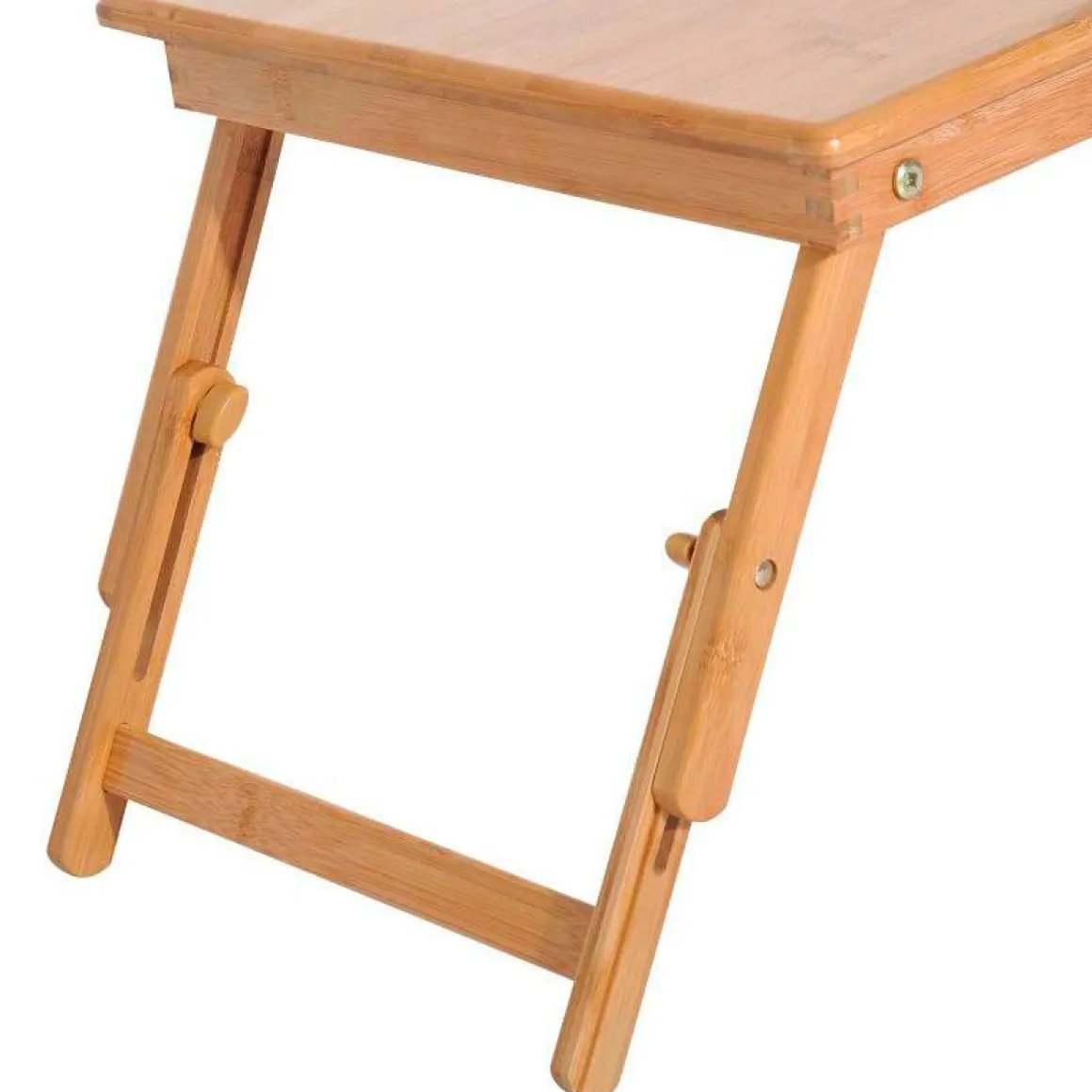 Mesa auxiliar para ordenador Homcom bambú natural 22-30x72x35 cm