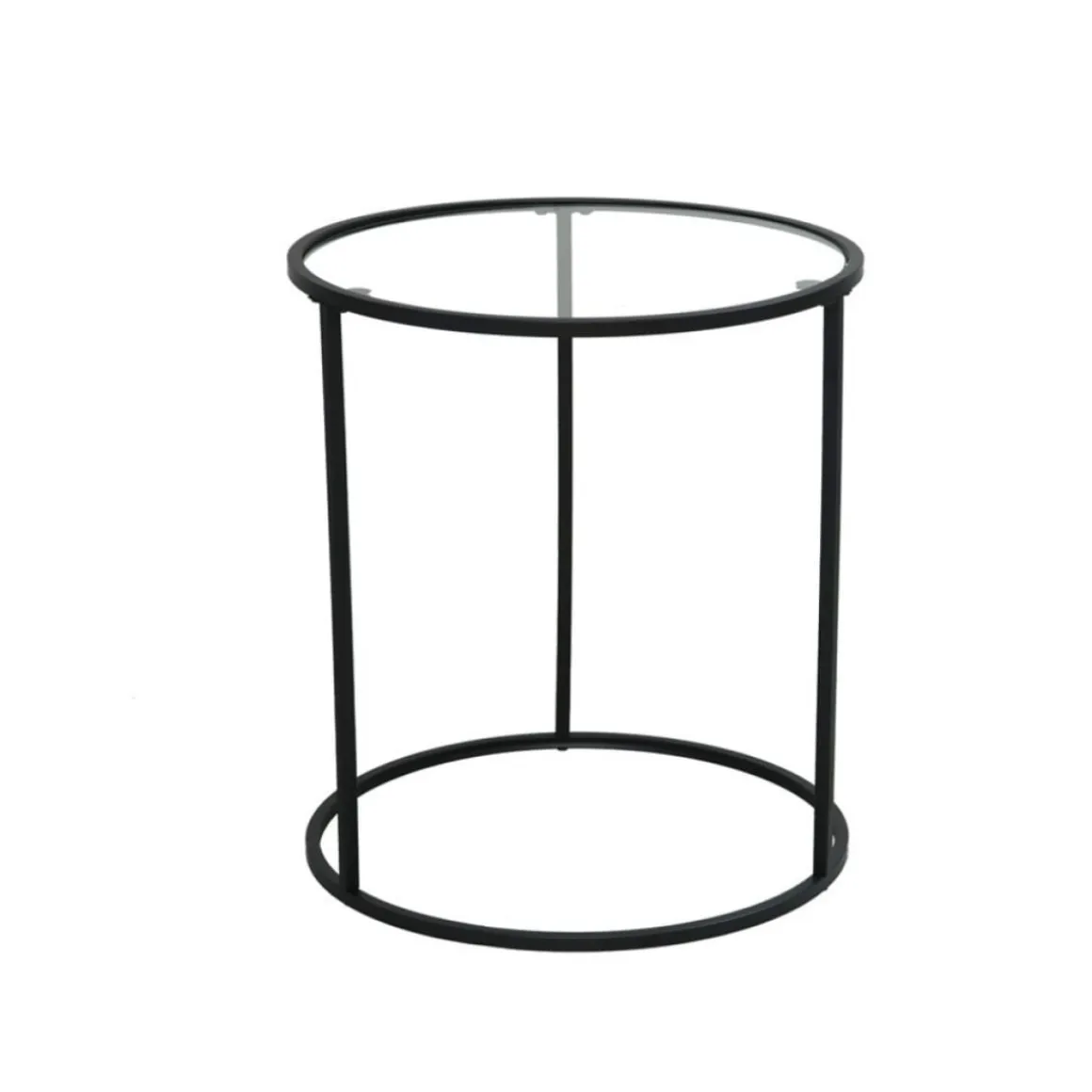 Mesa auxiliar Paxton redonda negro Ø45x50 cm