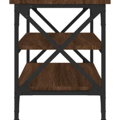 Mesa auxiliar Romeo 3 niveles roble 45x55x38 cm