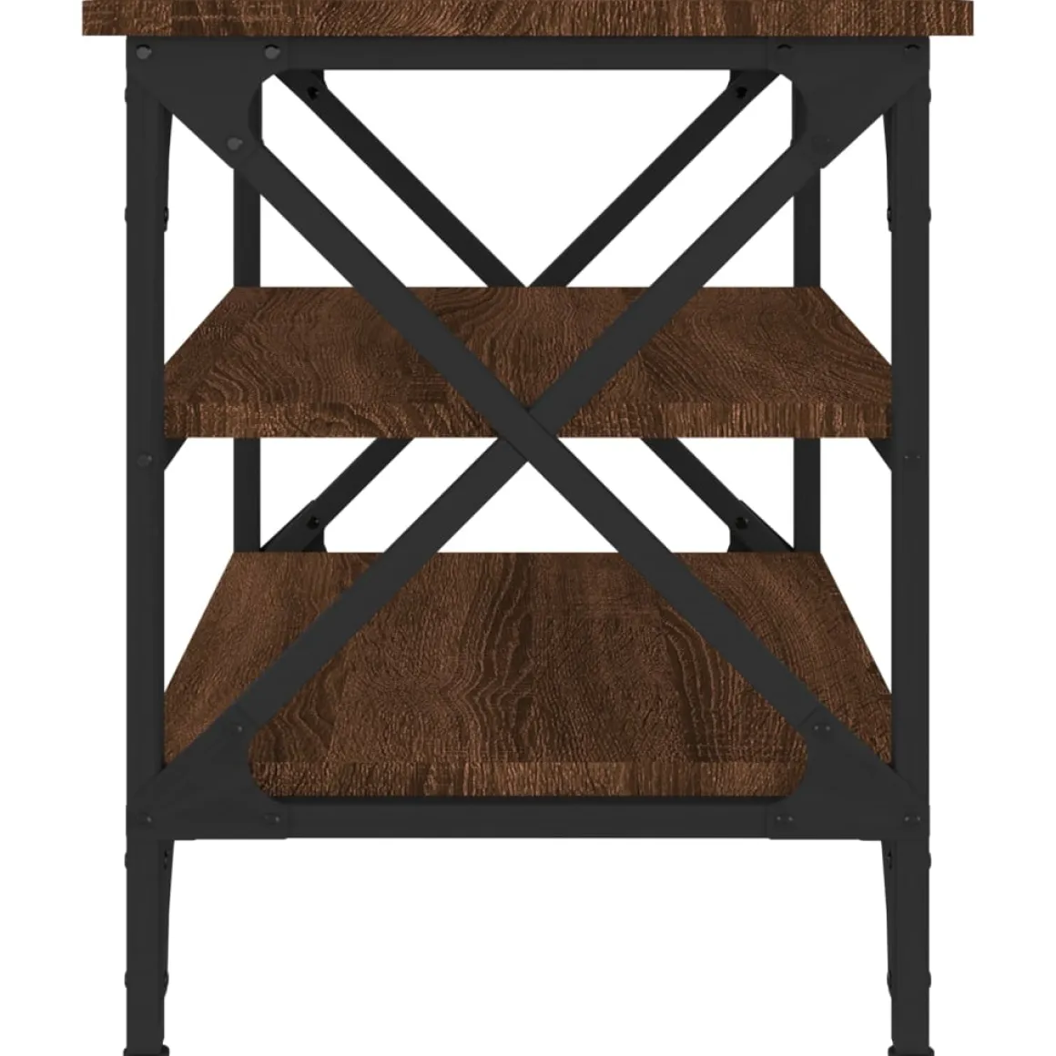 Mesa auxiliar Romeo 3 niveles roble 45x55x38 cm