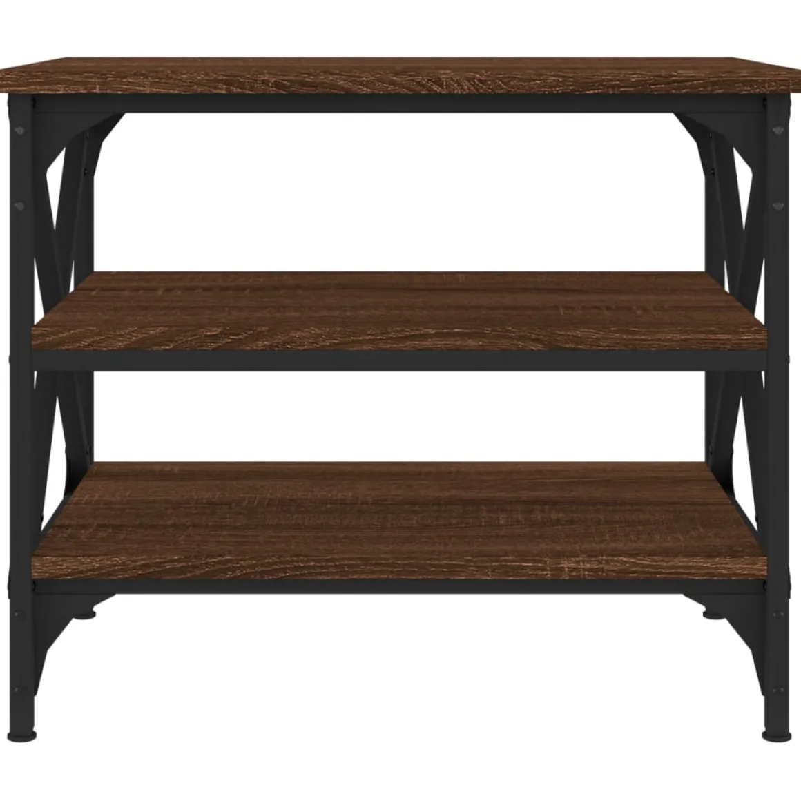 Mesa auxiliar Romeo 3 niveles roble 45x55x38 cm