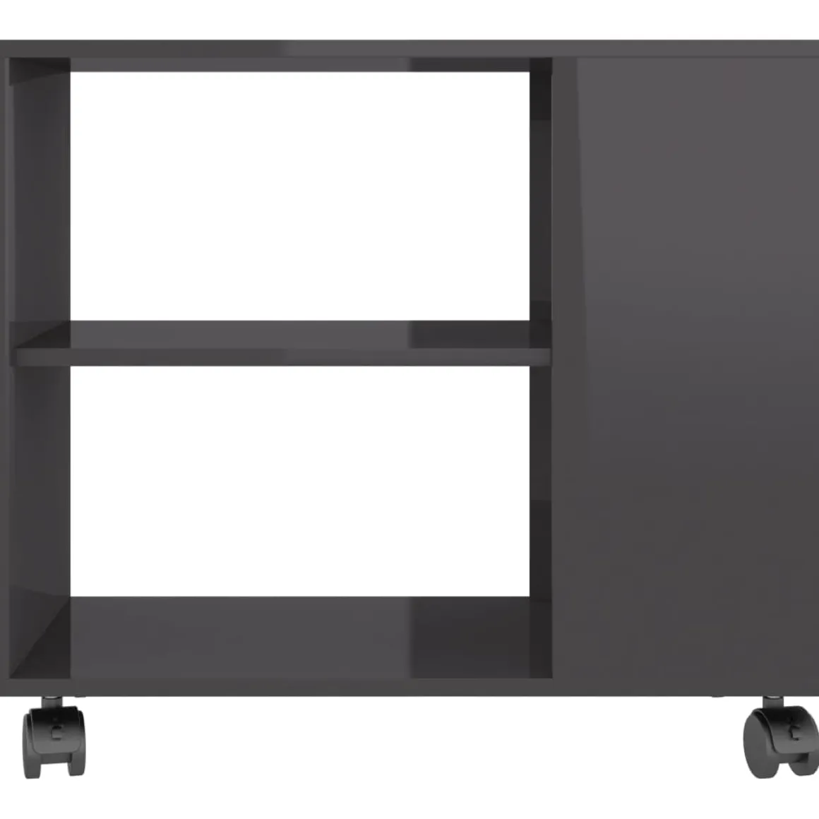 Mesa auxiliar Thina 2 compartimentos con ruedas 55x70x35 cm