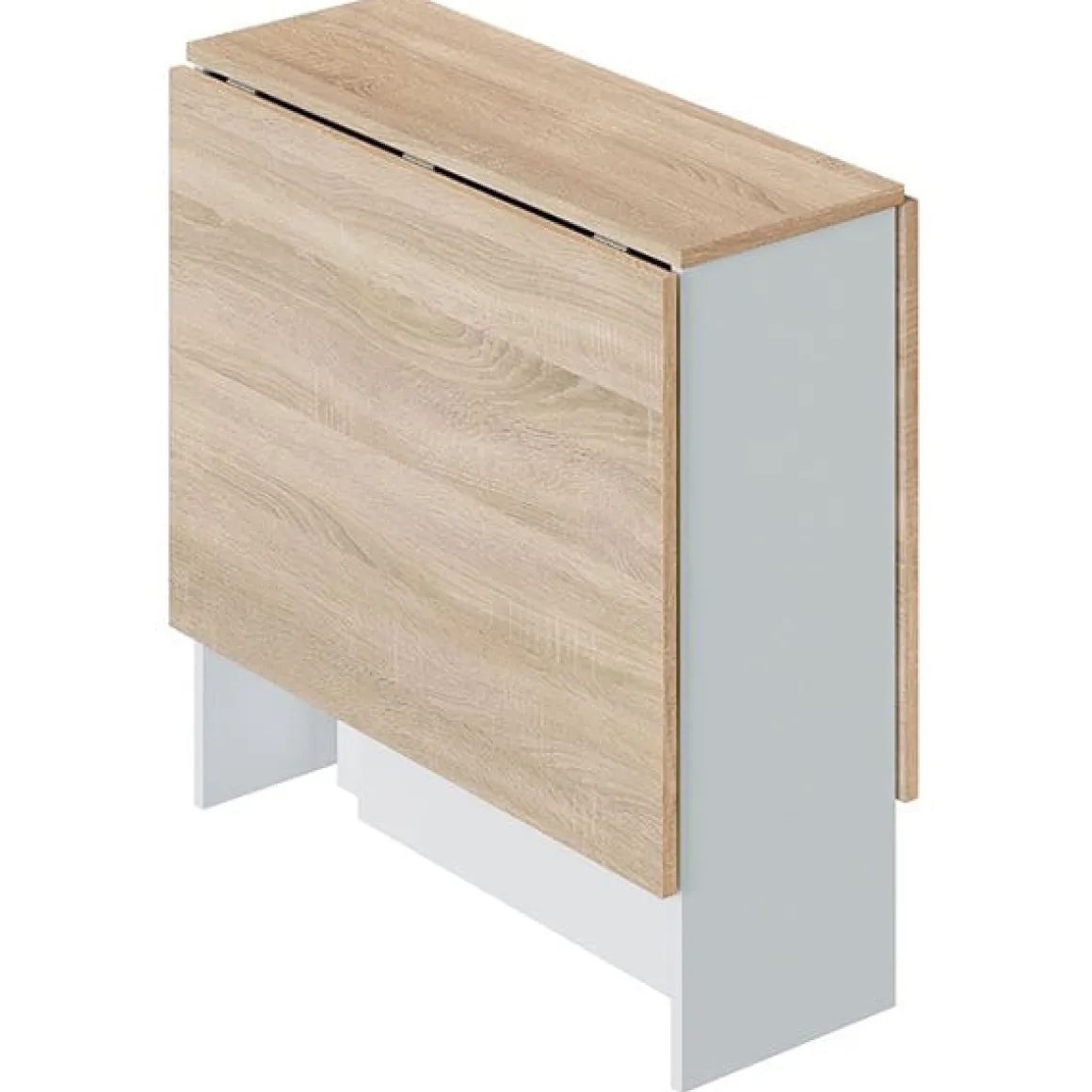 Mesa con alas abatibles Fly roble Canadian/blanco artik