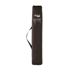 Mesa de camping Aktive altura ajustable + red auxiliar plateado 45-70x90x51 cm