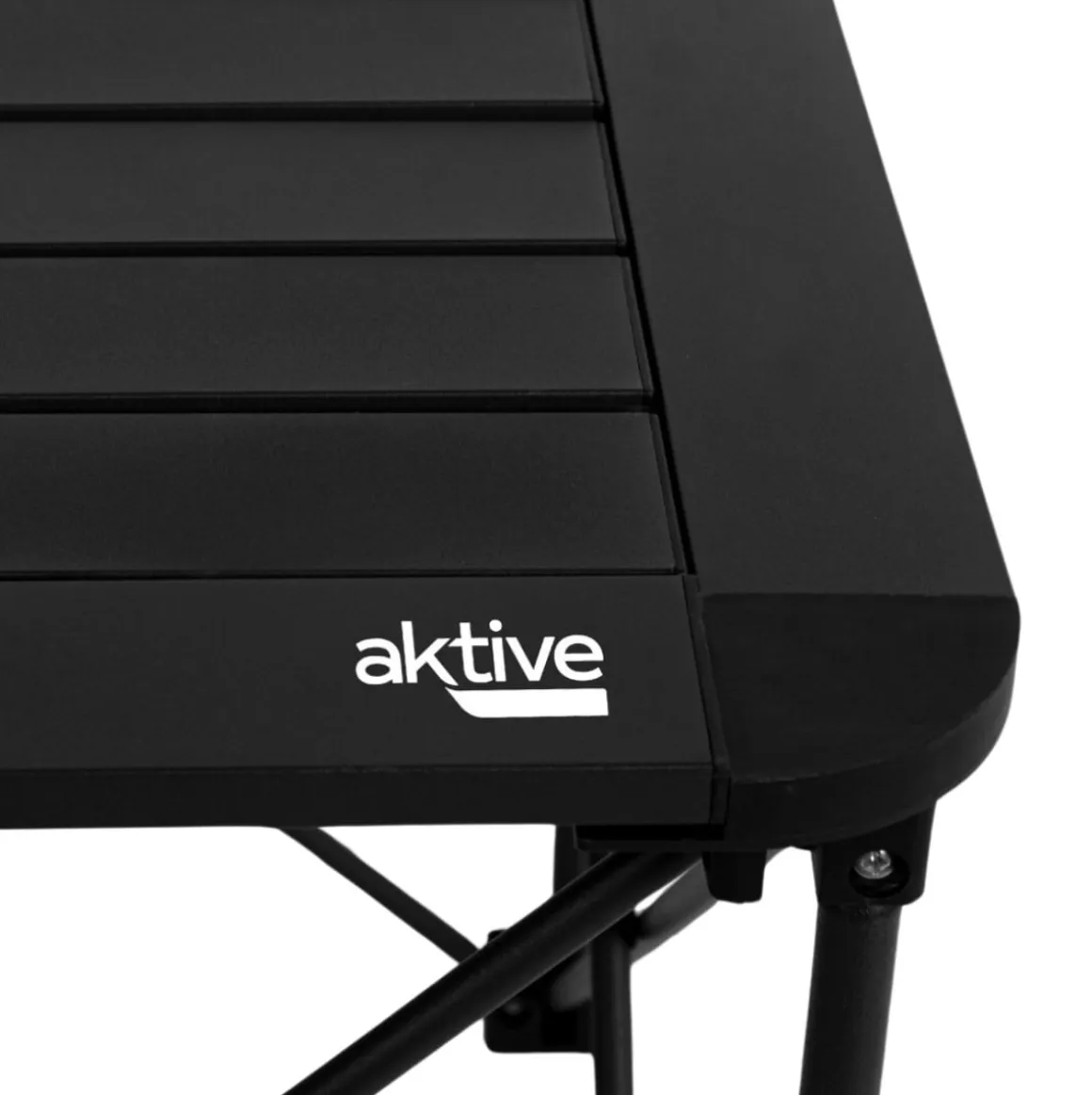 Mesa de camping Aktive diseño desmontable negro 46x52 cm