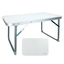 Mesa de camping Aktive plegable blanco 40x60x40 cm