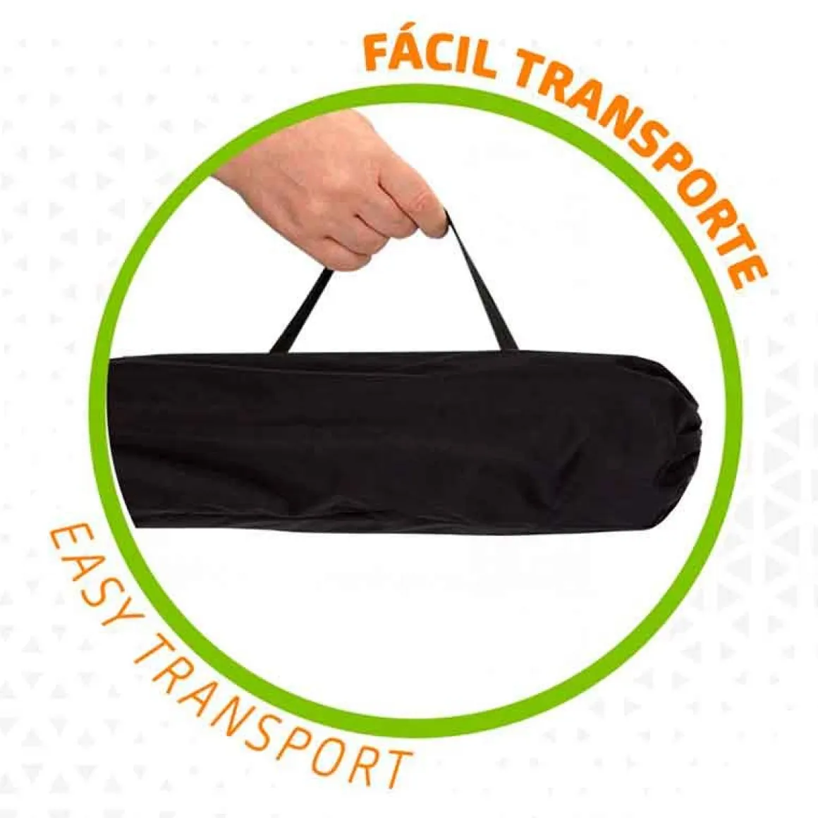 Mesa de camping Aktive plegable con tablero enrollable gris 70x110x70 cm