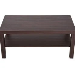 Mesa de centro auxiliar 2 niveles nogal 90x45x40.5 cm