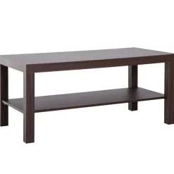 Mesa de centro auxiliar 2 niveles nogal 90x45x40.5 cm