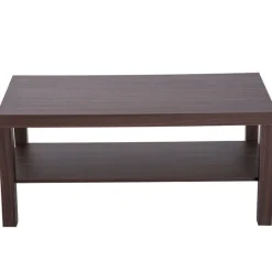 Mesa de centro auxiliar 2 niveles nogal 90x45x40.5 cm