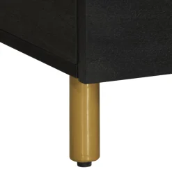 Mesa de centro Bamba 2 puertas negro 40x80x50 cm
