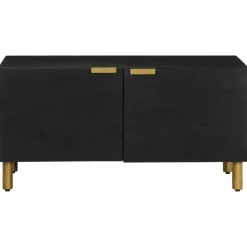 Mesa de centro Bamba 2 puertas negro 40x80x50 cm