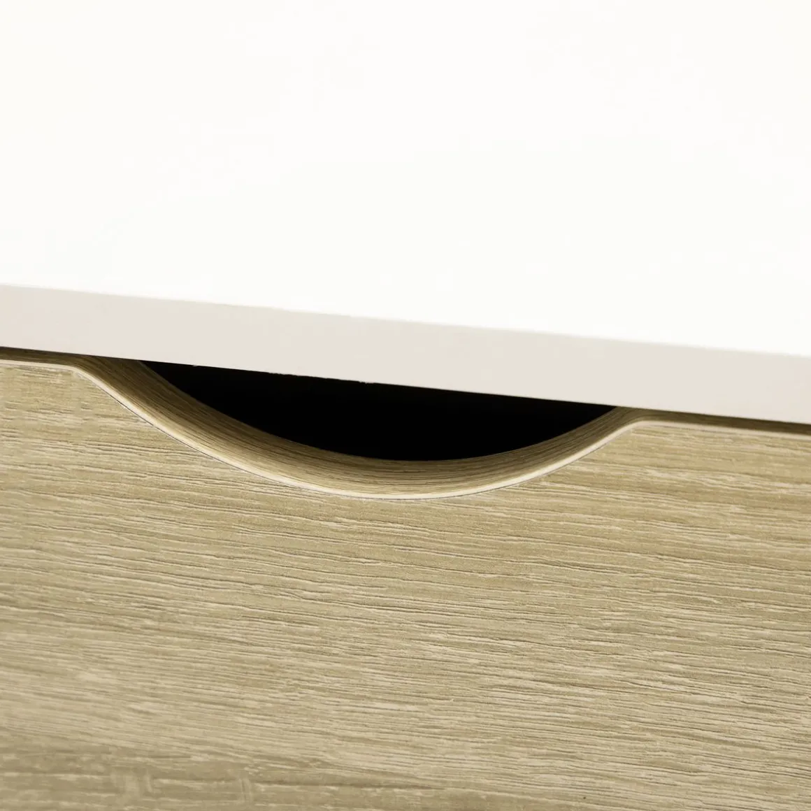 Mesa de centro Bogul Homcom 2 cajones + 2 compartimentos blanco/natural 39,5x106x58 cm