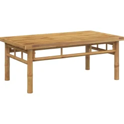 Mesa de centro Canarias para exterior bambú 35x90x50 cm