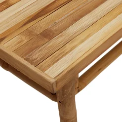 Mesa de centro Canarias para exterior bambú 35x90x50 cm