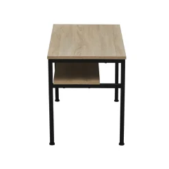 Mesa de centro Deck con estante inferior natural/negro 48x80x40 cm