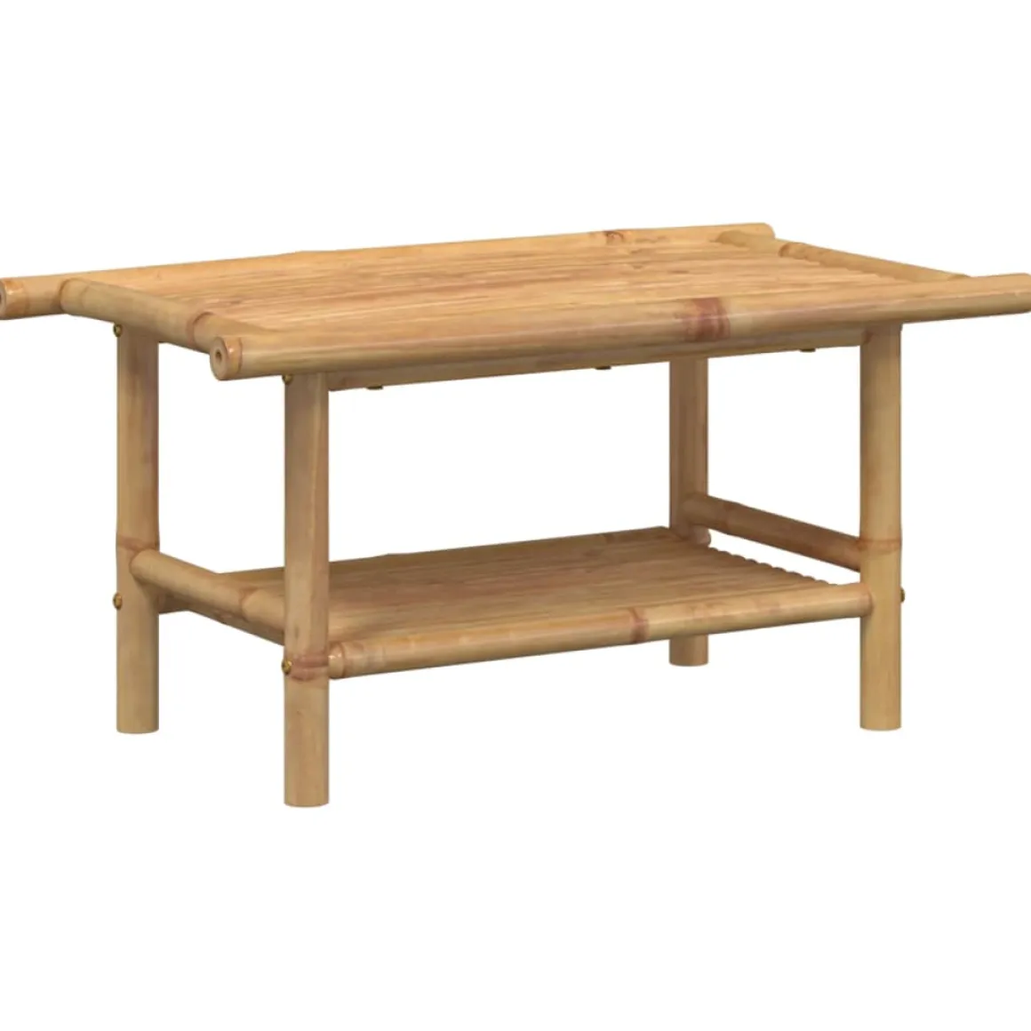 Mesa de centro Dinna estante inferior bambú 35x70x40 cm