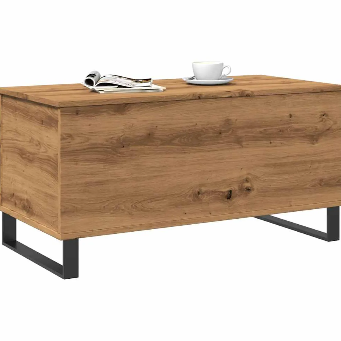 Mesa de centro elevable Centre con almacenamiento 45x90x44,5 cm