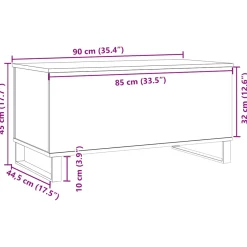 Mesa de centro elevable Centre con almacenamiento 45x90x44,5 cm