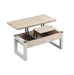 Mesa de centro elevable Loft Advance diseño extensible 47,5x120x60-120 cm