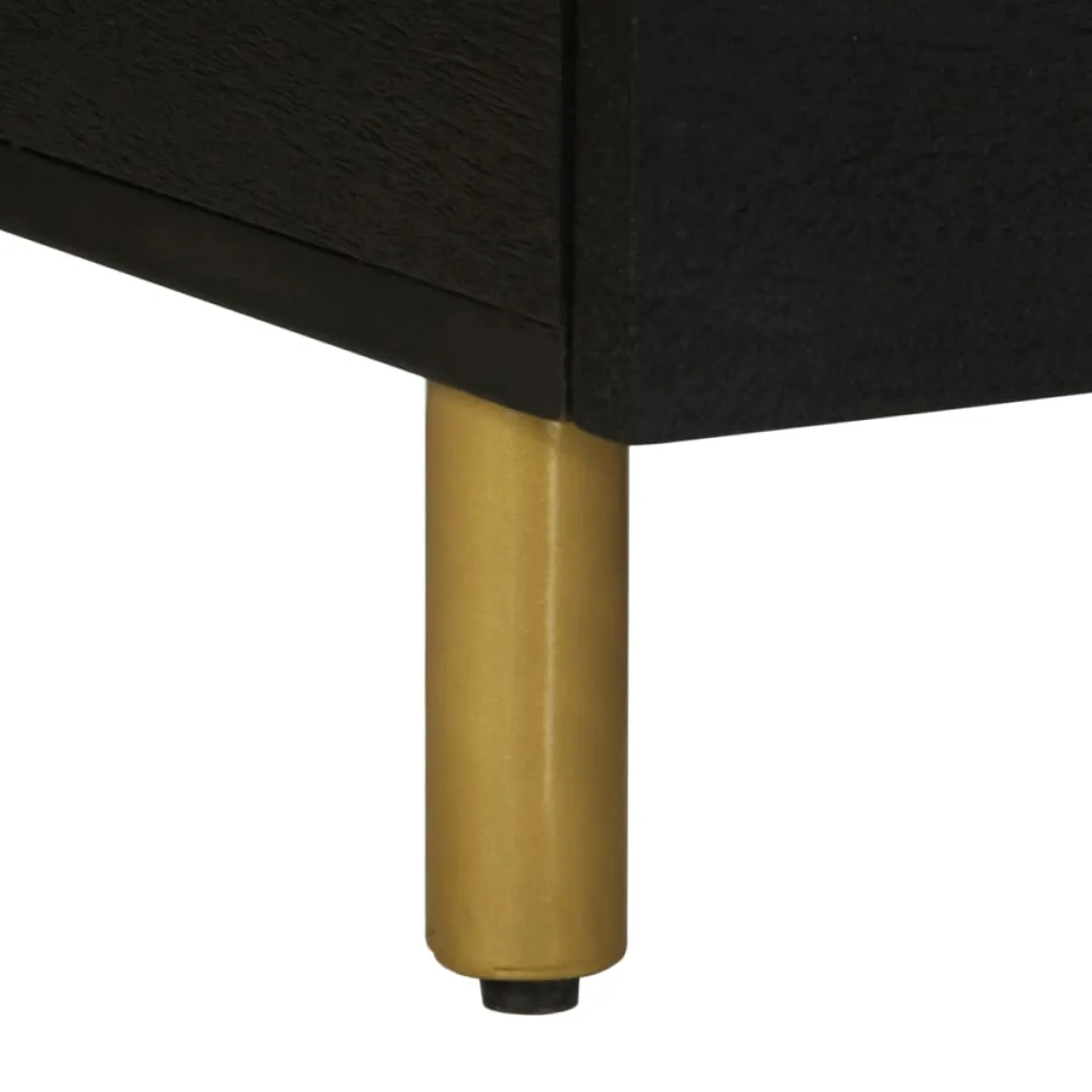 Mesa de centro Espino 2 cajones + 2 compartimentos negro 40x80x54 cm