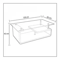Mesa de centro Eva cristal