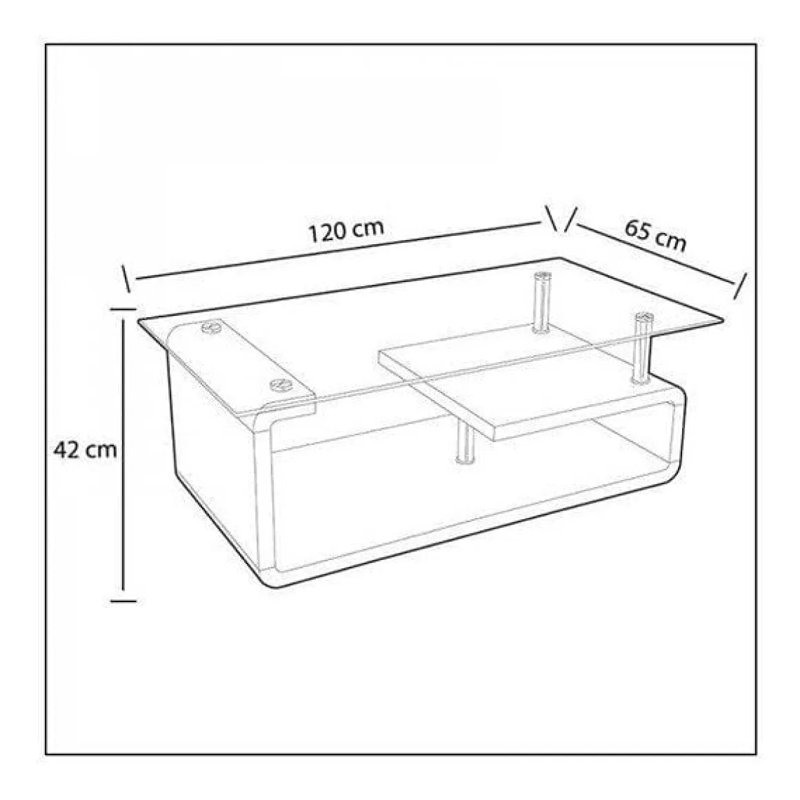 Mesa de centro Eva cristal